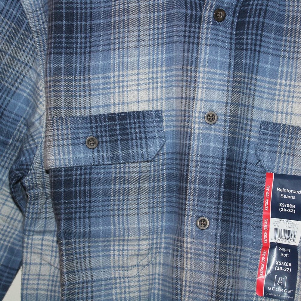 Bundle of 2 George Plaid Flannel Shirts - Picture 3 of 8